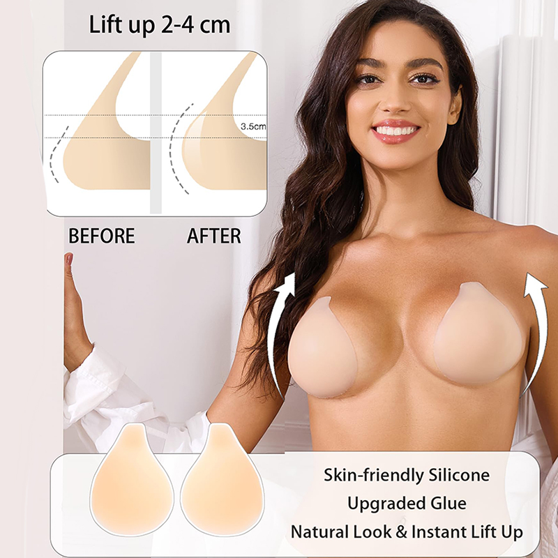 Strapless Bra Adhesive - 1/2 Pairs Vrouwen Kleverige Beha Push