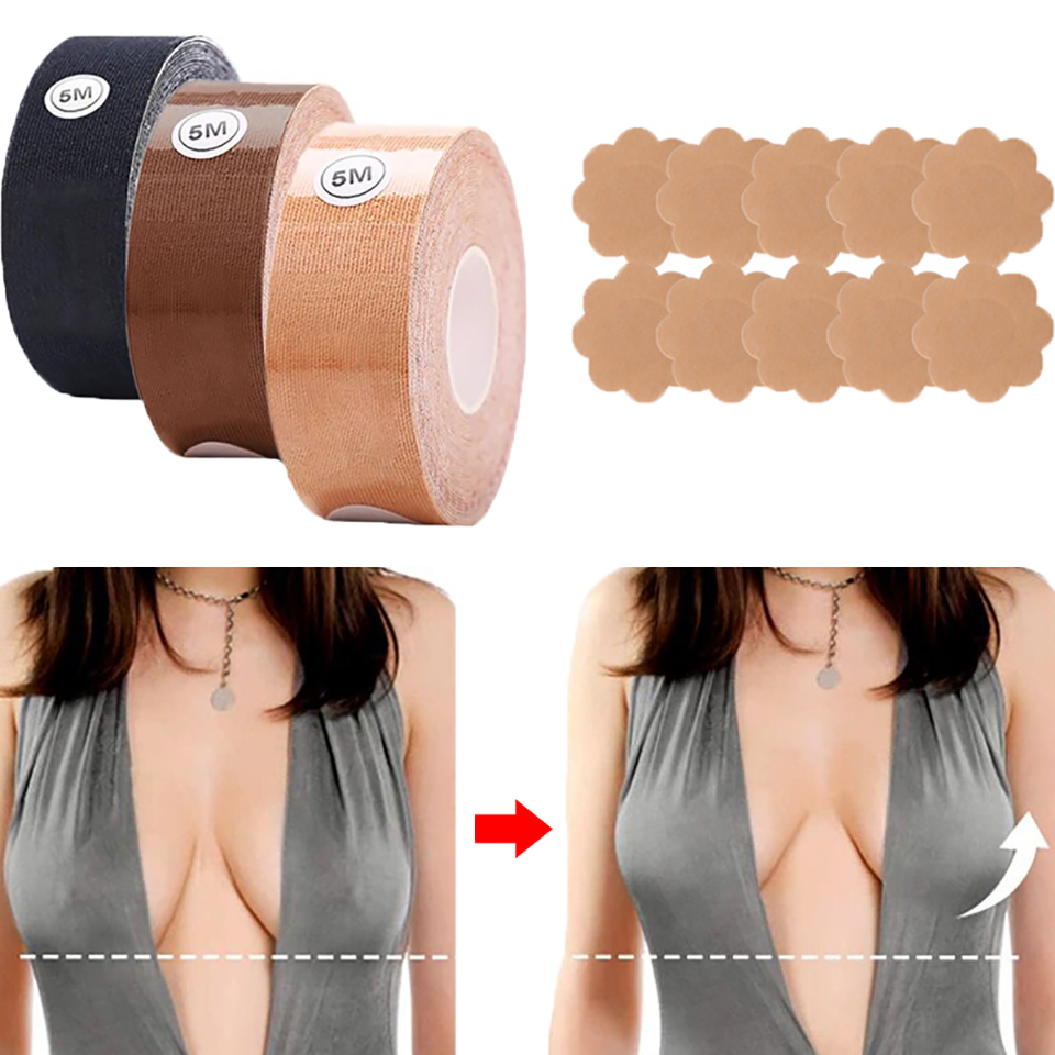 Backless Bra Sticky - Onzichtbare borstlifttape Siliconen kleverige push-up booytape