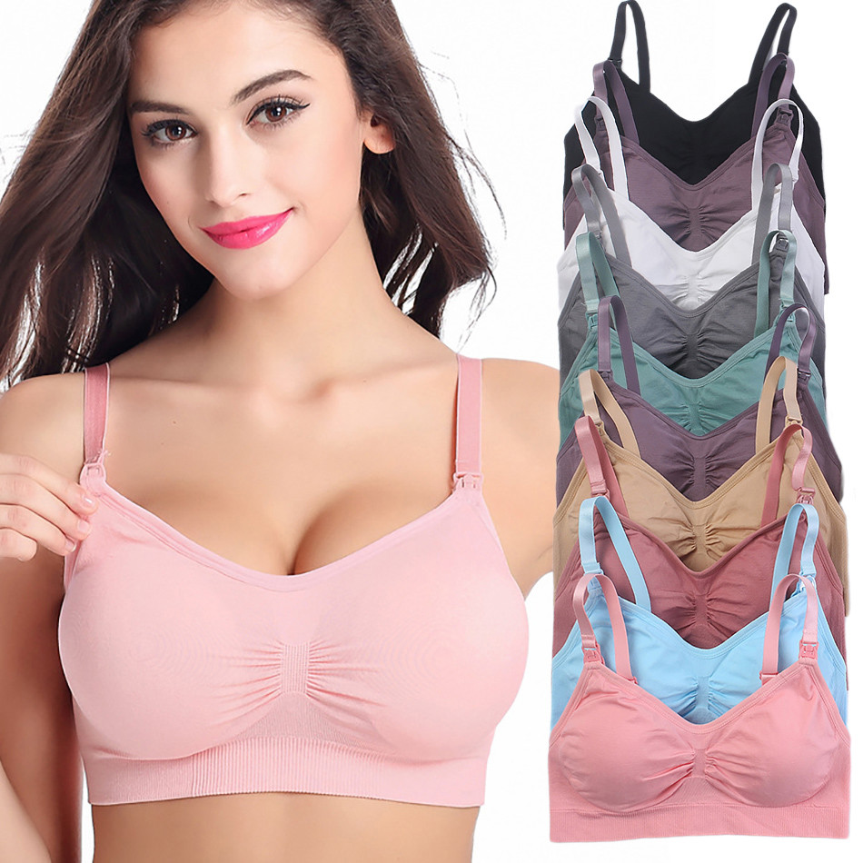Sleep Bra Bralette - Ademende zwangerschaps-zwangere bh's Comfort Borstvoeding Slaapbralette