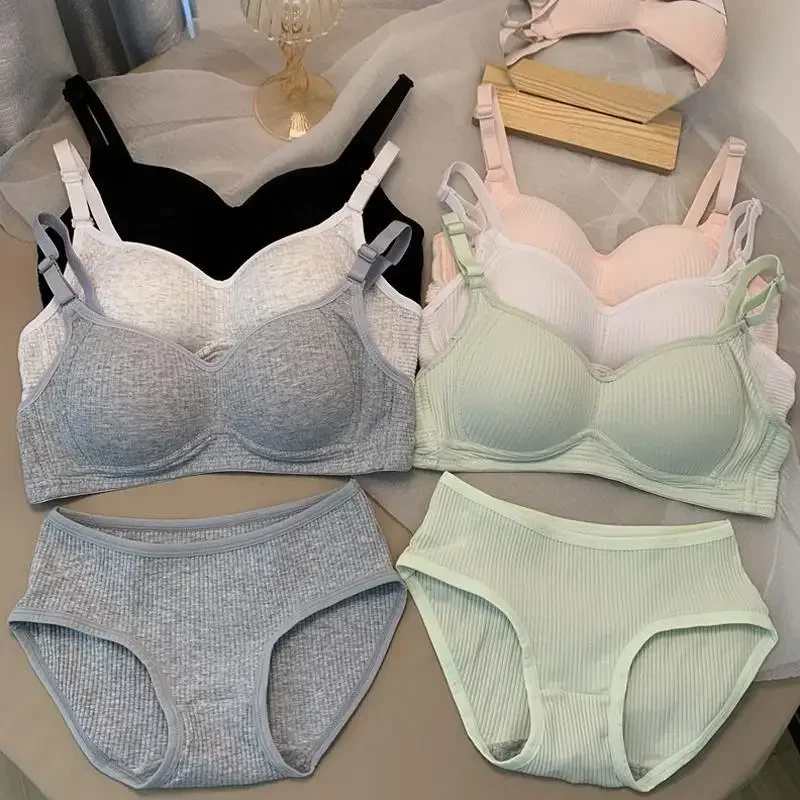 Cotton Bra Everyday - Vrouwen Naadloze Beha Sets Slipje +