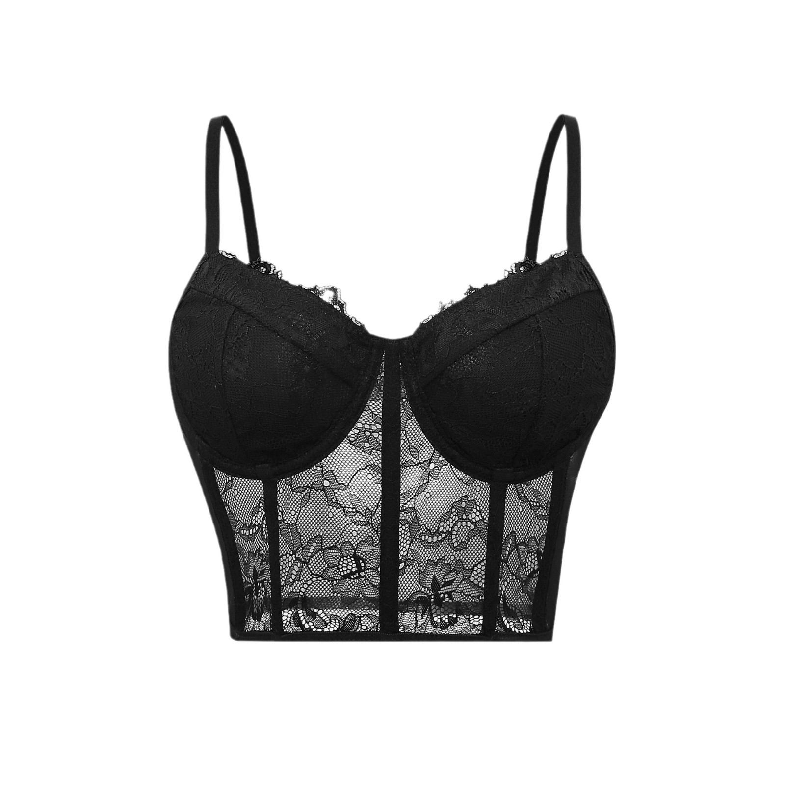 Sheer Mesh Bra - Sexy Zwarte Semi Transparante Bh Mesh
