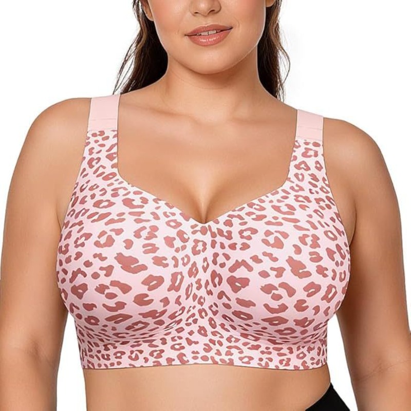 Underwire Bra Padded - Leopard Jelly-bh's Geen beugel Push-up draadloze