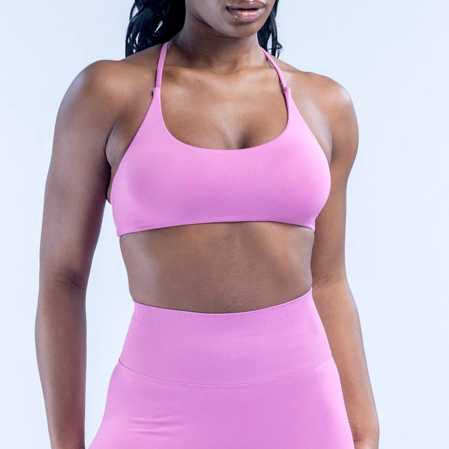 Sports Bra Racerback - LOGO Naadloze sportbeha met gekruiste schouderbandjes,