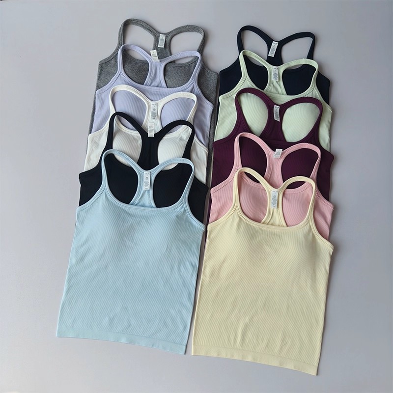 T Shirt Bra Seamless - Zomer Dames Yoga Hemdje Sportvest Effen