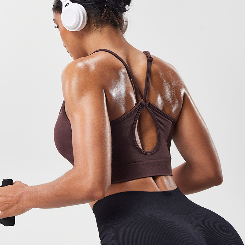 Sports Bra Racerback - Sportbeha met holle rug, verstelbare bandjes,