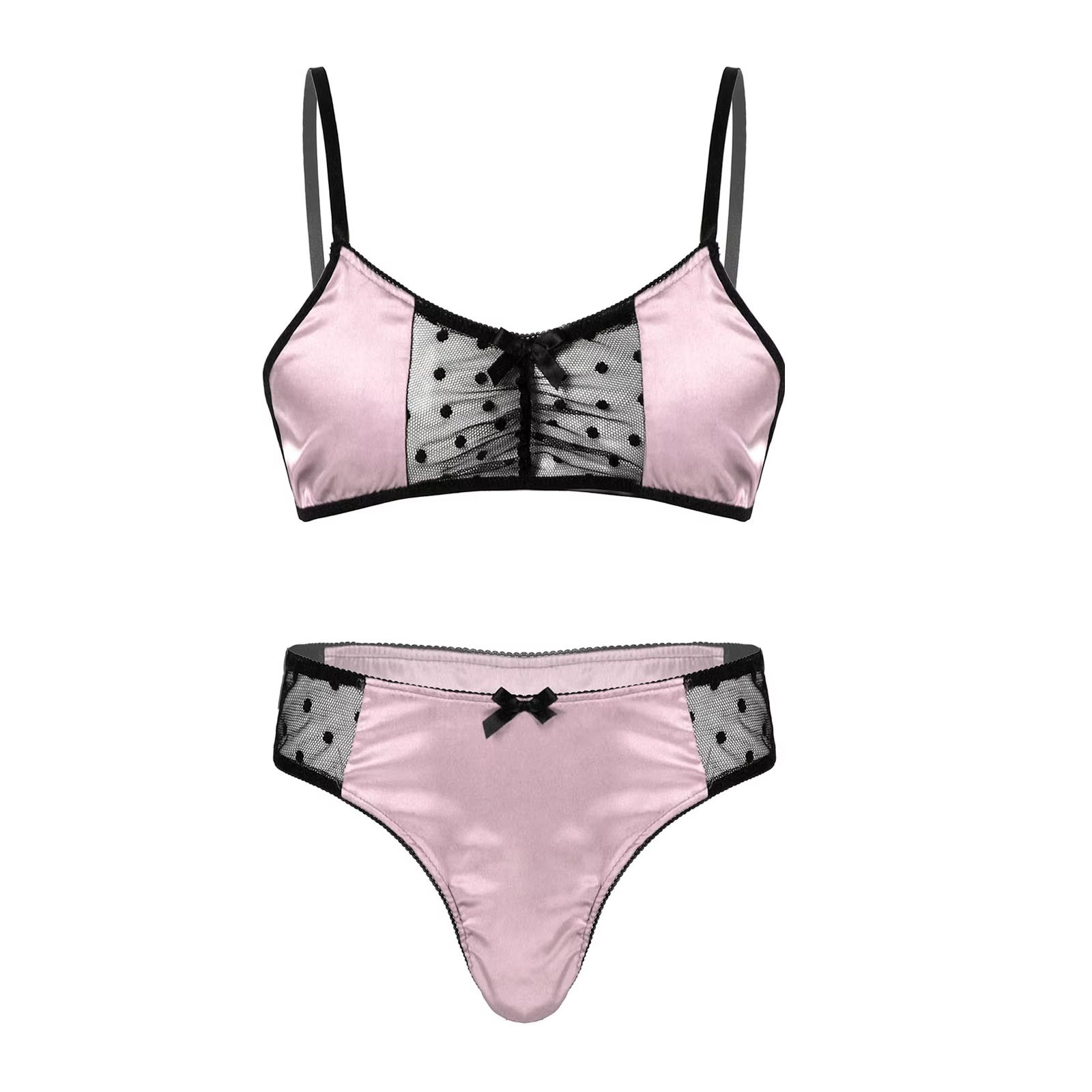 Mannen Satijnen Lingerie Pak S - Sheer Mesh Bra recensie en prijs