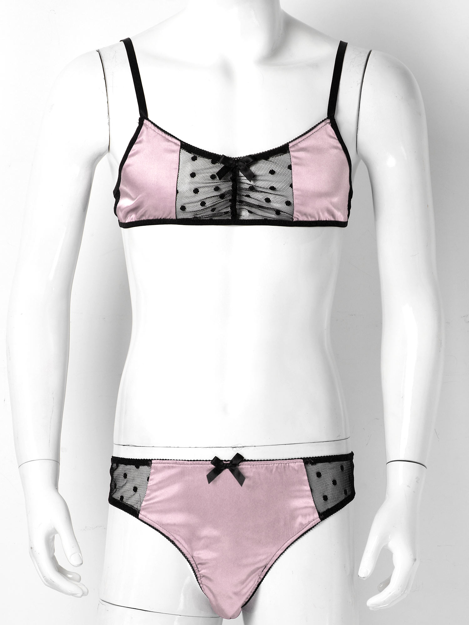 Mannen Satijnen Lingerie Pak S - Sheer Mesh Bra recensie en prijs