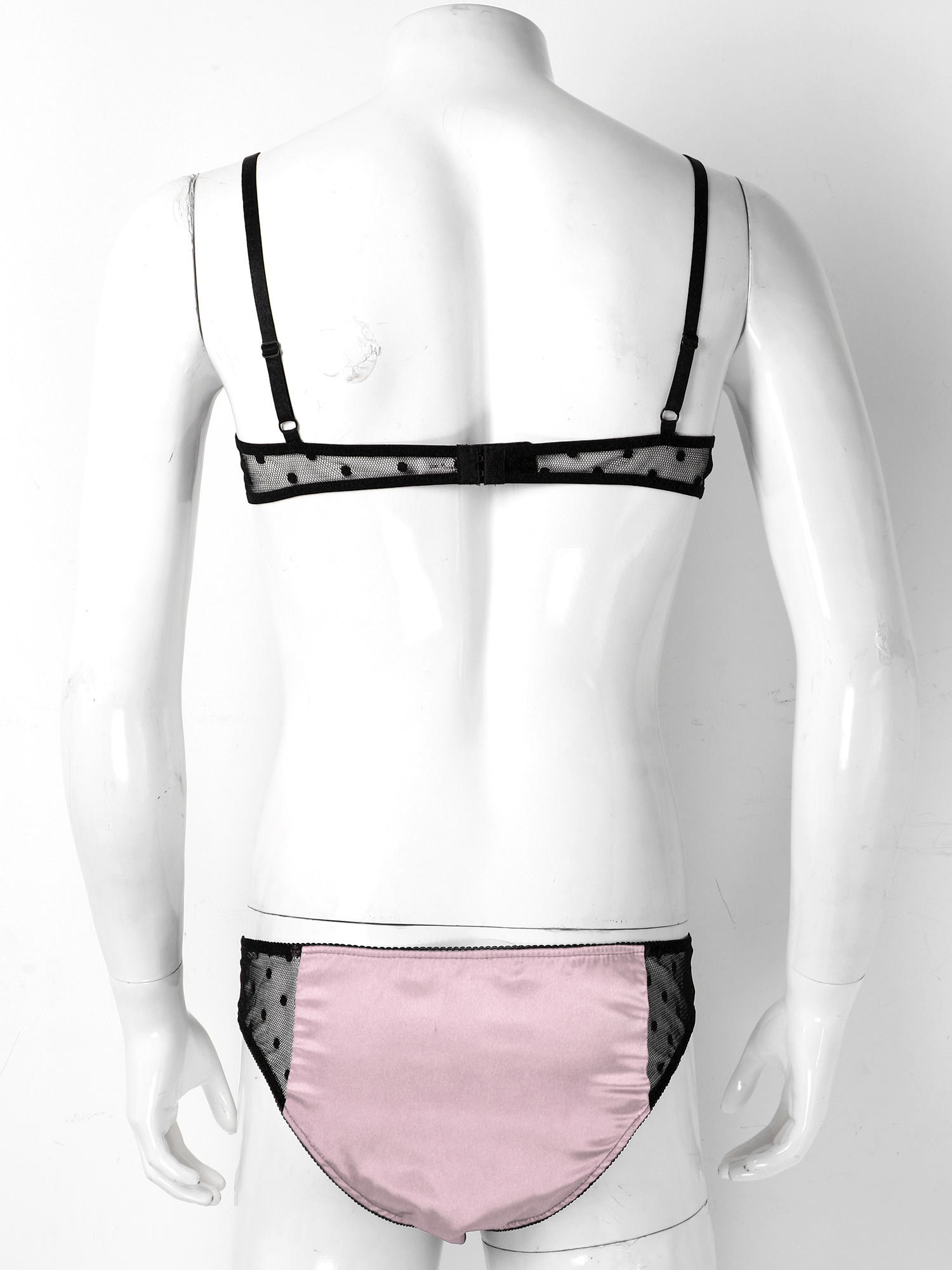 Mannen Satijnen Lingerie Pak S - Sheer Mesh Bra recensie en prijs
