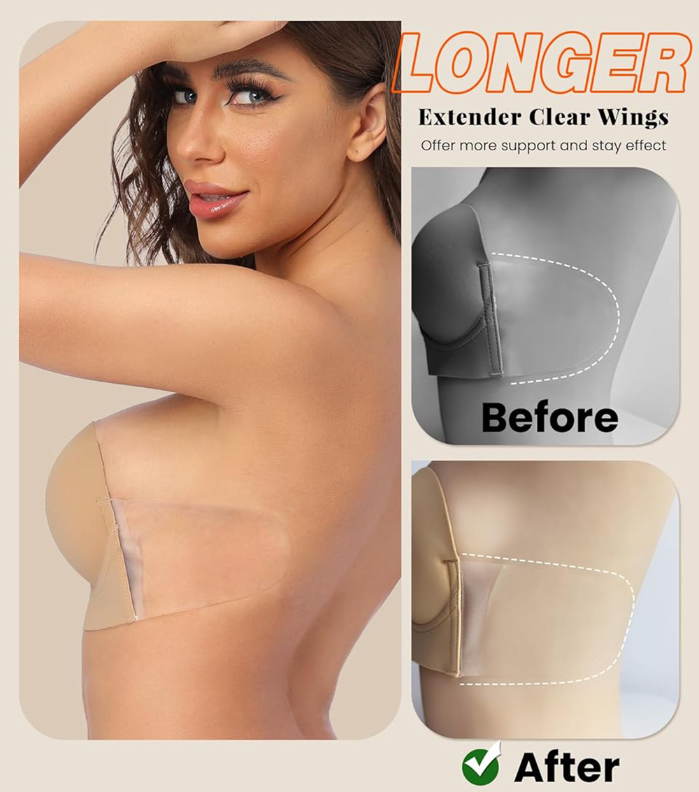 Kleverige beha Diepe decolleté - Backless Bra Sticky recensie en prijs