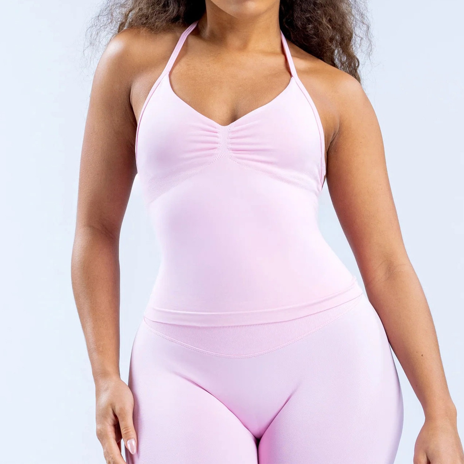 Yoga-tanktop met halterhals vo - T Shirt Bra Seamless recensie en prijs