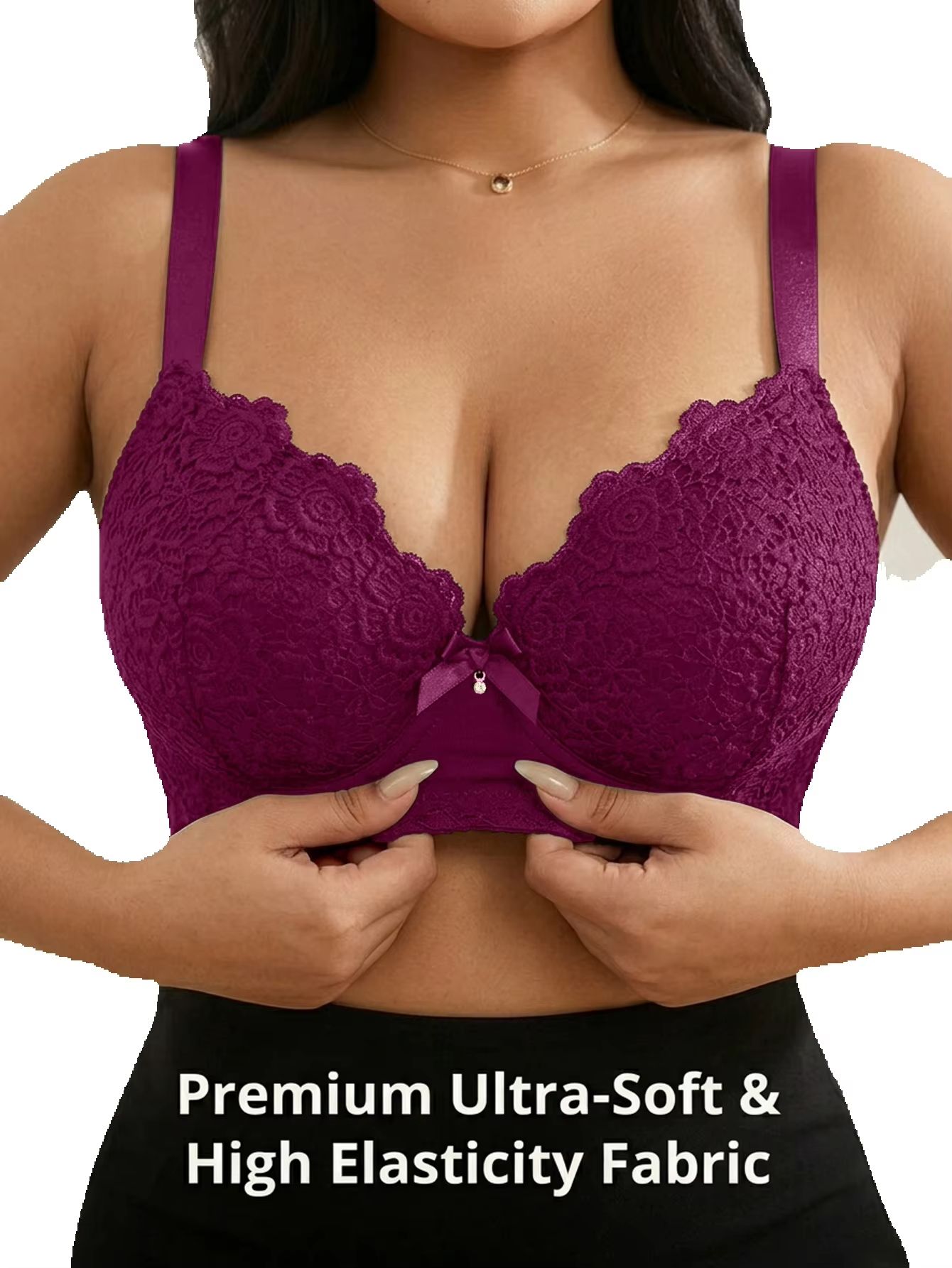 Plus size bh met bloemenprint, - Underwire Bra Padded recensie en prijs