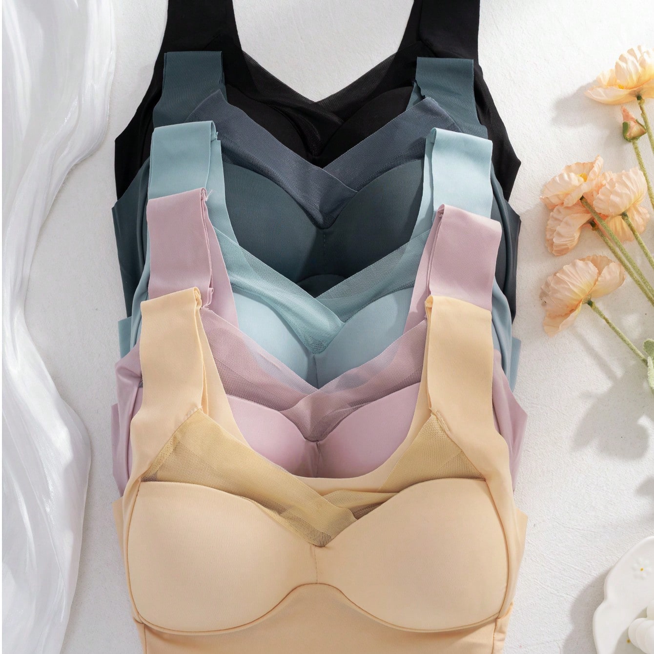 5 stuks dames naadloze ijszijd - Sleep Bra Bralette recensie en prijs