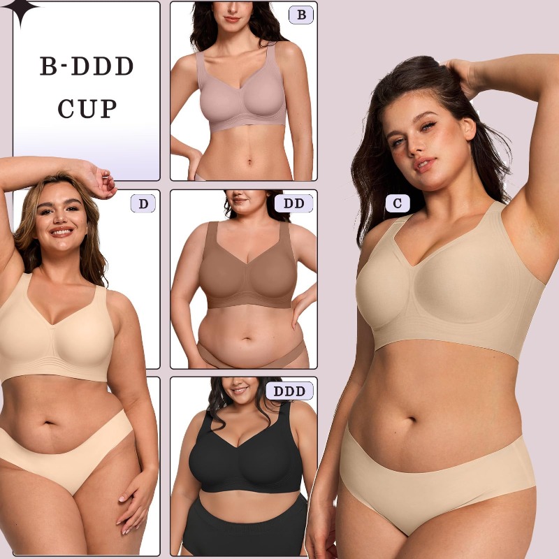 Plus Size Wireless Jelly BH Da - Underwire Bra Padded recensie en prijs