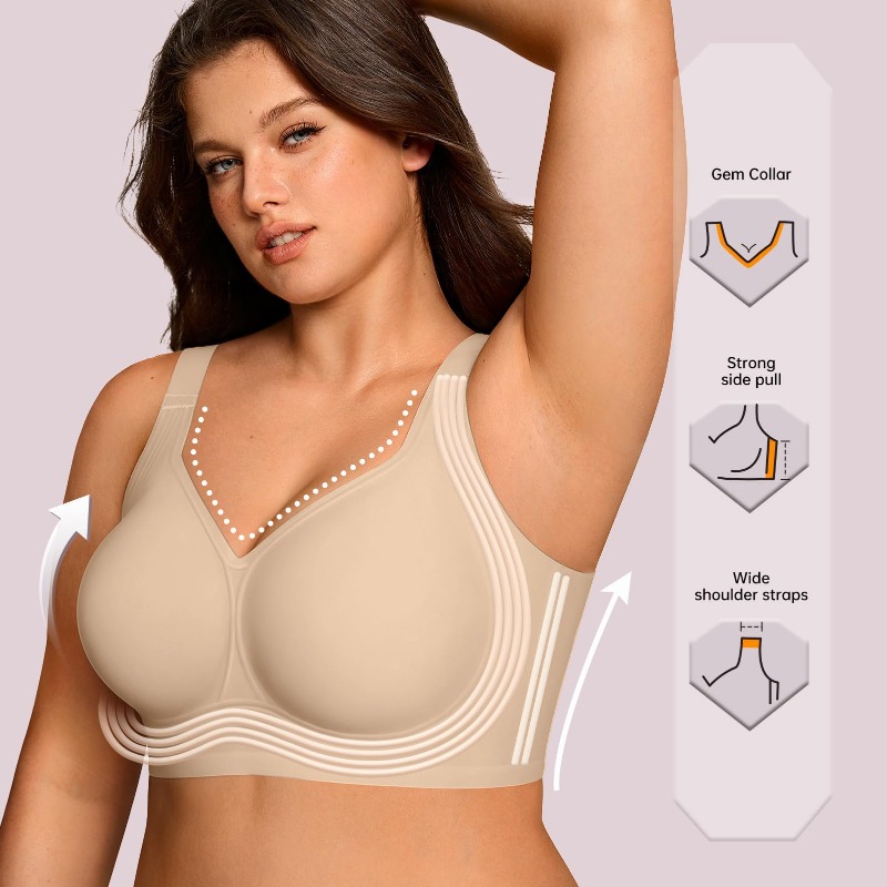 Plus Size Wireless Jelly BH Da - Underwire Bra Padded recensie en prijs
