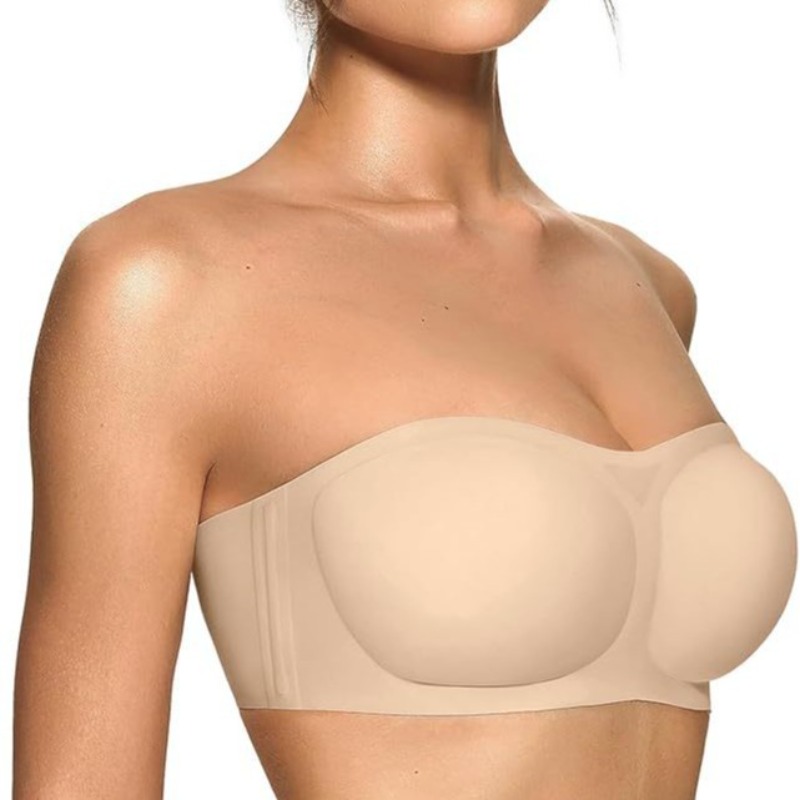 Vrouwelijke strapless bh met p - Wirefree Bra Comfort recensie en prijs