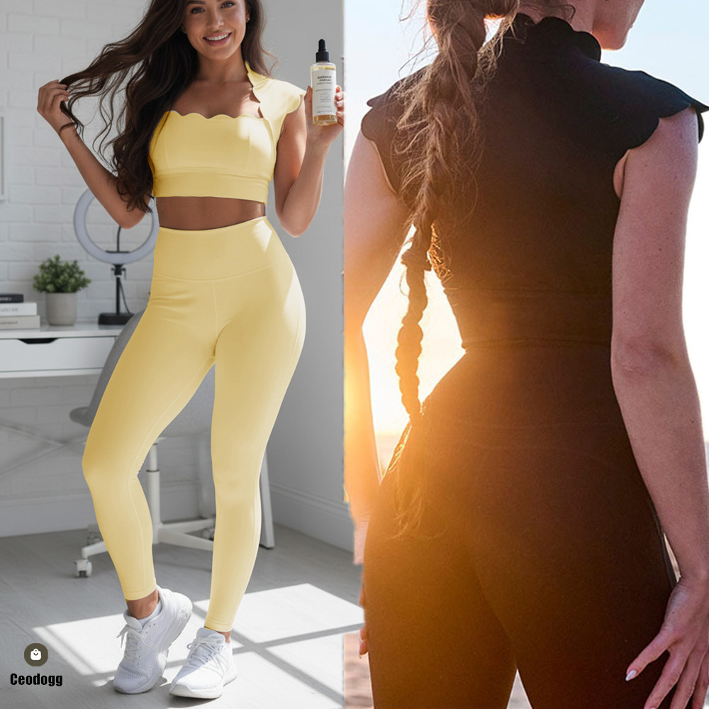 Sportbeha met golvende rand vo - Sports Bra Racerback recensie en prijs