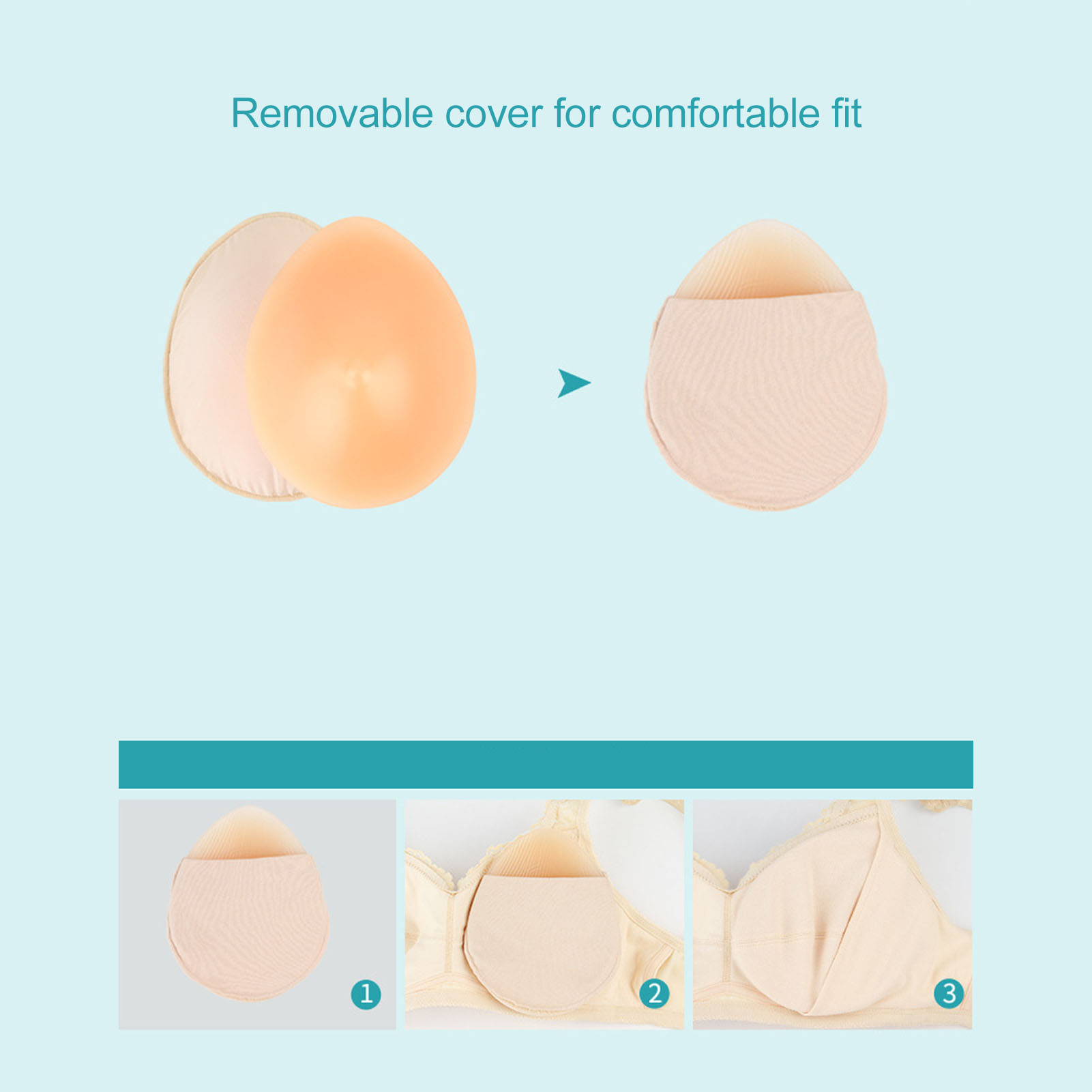 5.3Oz siliconen bh-inlegstuk d - Mastectomy Bra Pocket recensie en prijs